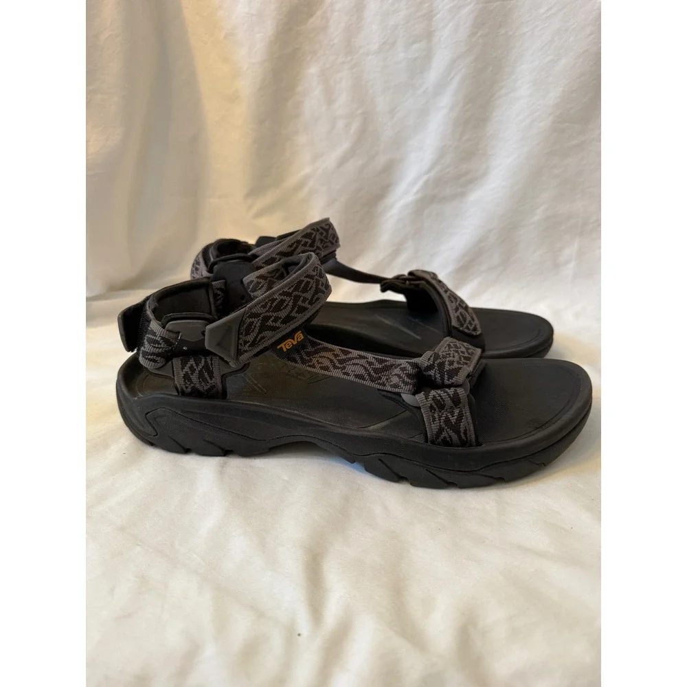 Teva Hurricane XLT2 Sport Sandals Mens 12 Black Grey Geometric 1102456